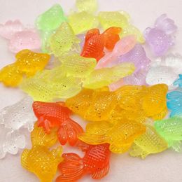 Charms 10pcs Random Resin Fish Charm For Jewelry Making Diy Accessories Craft Supplies