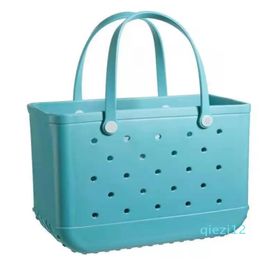 Women Wholale Waterproof Tote Bags Custom Summer Rubber Pvc Large Plastic Beach Silicone Bag 256V