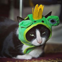 Dog Apparel Cat Hat Costume Cute Cartoon Pet Cap Crab Frog Headwear Birthday Party Accessories For Kitten Pug Puppy Dress Up