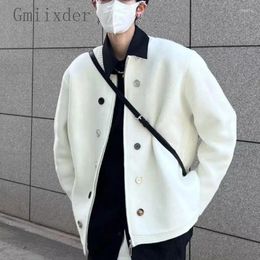 Men's Sweaters Korean High-end Cardigan Button Fashion White Sweater Coat Japanese Catiboy 2024 Men Women Knitted Jacket Top