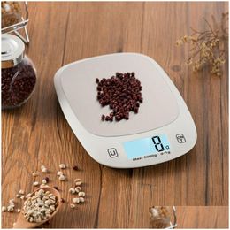 Messwerkzeuge 5 kg Küchenskala Elektronische Digitale Display Mtifunct Food Scales Edelstahl Backness Slimming 201117 Drop dhve8