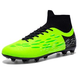 New Kids Football Boots AG TF Soccer Cleats Green Black Anti Slip Womens Mens Training Shoes