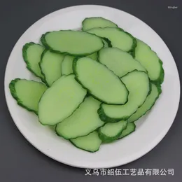 Decorative Flowers Simulation Cucumber Fake Vegetable Fruit Artificial Slices Home Decoration Kitchen Pography Props Food