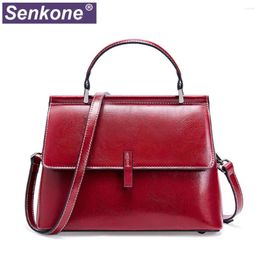 Shoulder Bags Genuine Leather Retro Women Bag Brown Black Gray Handbag Female Messenger Ladies Hand Small Flap