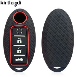 Silicone Key Case Cover For Nissan Patrol Altima Sentra Murano X-Trail Qashqai J11 J10 Tiida Fuga Navara Kicks Micra Note Leaf