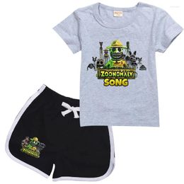 Clothing Sets Game ZOONOMALY T Shirt Kids 2024 Summer Clothes Girls Cartoon Sports Suit Toddler Boys Short Sleeve TShirt Shorts 2pcs Set