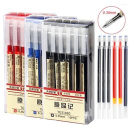 0.35mm Fine Gel Pen Set Blue/Black Ink Refills Rod For Marker Pens School Office Student Writing Drawing Stationery Cute