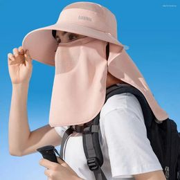 Wide Brim Hats Neck Protection Sunhat Breathable UV Shade Hat Print Fishing Hunting Hiking Face Mask Summer