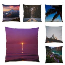 Pillow Decorative Cases Cover Real Picture Pillowcase Beautiful Polyester Linen Decoration Home Decor Comfortable E1046