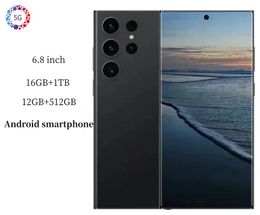 6.8inch S24 Ultra Phone 5G Octa-core 6GB 256GB 512GB S23 cellphone Touch screen 13 million camera GPS HD display Face recognition GPS 1TB multi-language Englishphone