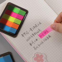 LLD Mini Memo Pad Bookmarks Creative Fluorescence Sticky Notes Index Posted It Planner Stationery School Supplies Paper Stickers