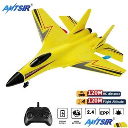 Aircraft Model Modle Rc Plane Su-27 Remote Control Helicopter 2.4G Airplane Epp Foam Vertical Children Toys Gifts 231206 Drop Delivery Otyhr