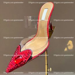 Sandals designer di lusso Love Heels Rhinestone High Heels Fashion Guid