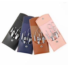 Nail Art Kits 7 Pcs/set Professional Cutter Pedicure Scissors Set Stainless Steel Eagle Hook Portable Manicure Clipper Tool