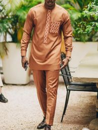 Traditional African Outfits for Men - Comfortable Dashiki Sets with Matching Shirts and Pants with Unique Patterns 240522