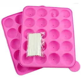 Baking Moulds 20 Holes Silicone Chocolate Mould Cake Stick Cupcake Mould Lollipop Sphere Maker Ice Tray Tool