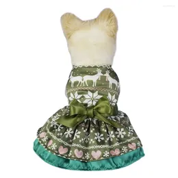 Dog Apparel Christmas Pet Dress Adorable Dresses Easy-to-wear Bowknot Decorated Holiday Clothes For Dogs Charming