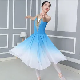 Stage Wear Long Adult Ballet Tutu Dress Modern Dance 's Performance Clothes Skirt Practising Fluffy