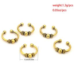 5-50pcs/lot Vintage Metal Hair Braid Rings Accessories Clips for Women and Girls Dreadlocks Beads Set Colour Gold and Silver DIY