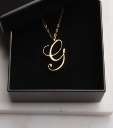12pc monogram English Initial Alphabet G pendant Necklace tiny Letter charm Metal for Engagement friend woman mother men039s fa3847074