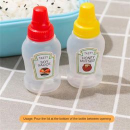 Storage Bottles Plastic Condiment Dispenser Multifunctional Squeeze Sauce Bottle For Seasoning Covered Polychromatic