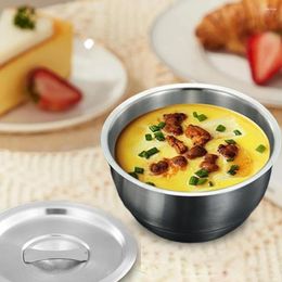 Double Boilers 1pc Bowl Steamed Eggs Practical 304 Stainless Steel Metal Thickened Rice For Pasta Soup Snack Kitchen Tools