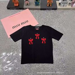 Men's T-shirts Mm Small Form Design Heavy Industry Embroidery Bow Casual Versatile Pullover Short Sleeve Top