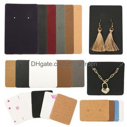 Tags Price Card Earrings Necklaces Display Cards Holder For Jewelry Boxed And Packaging Cardboard Hang Tag Ear Studs Paper Drop Delive Otkt8