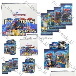 Card Games 324 Pcs Poke Cards Tcg Xy Evolutions Booster Display Box 36 Packs Game Kids Collection Toys Gift Paper Drop Delivery Gifts 155