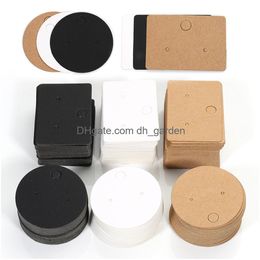Other Labelling Tagging Supplies Kraft Paper Card For Jewellery Display Cards Small Square Round Blank Handmade Studs Earring Price Tag L Otkmq