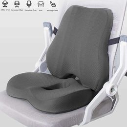 Cushion/Decorative Pillow Memory foam seat cushion lumbar back support set orthopedic ergonomics Coccyx hip joint cushion Q523