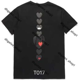 Brand Tshirt Cdgs Summer Play Designer Mens T-Shirts Play T Shirt Commes Short Sleeve Womens Des Badge Garcons Embroidery Heart Shirt Red Love Cool TOPS Cdgs Shirt 784