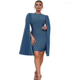 Party Dresses Sexy Navy Blue Short Evening 2024 Sheath Mini Cape Sleeves Prom Dress Elegant Cocktail Birthday Formal Homecoming