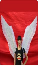 High quality nice large burgundy white angel feather wings Party accessories Halloween Event props fairy wings EMS 3213076