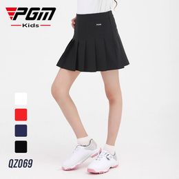 PGM Golf Skirt Girls Outdoor Sports Skirt High Waist Pleated Tracksuit Skirt Golf Clothing QZ069 240517