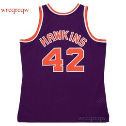 ed basketball jerseys 42 Hawkins 1969-70 mesh Hardwoods classic retro jersey Men Women Youth S-6XL