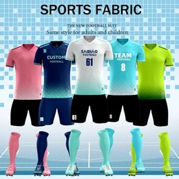 MAN Women Football Jerseys Soccer Training Custom Suits QuickDrying Professional Uniforms Adult Kids Futsal Sportswear Kit 240523
