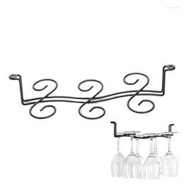Kitchen Storage Wine Glass Rack Wall Mounted Convenience Hanging Stemwares Holder Cup Goblet For Bar Accessories