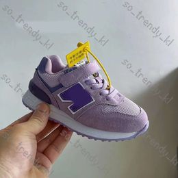 Newbalances Shoes Genuine Leather Sports Shoes For Girls 2024 New Spring Autumn Childrens Sneakers Boys Fashionable N-Shaped Kids Shoe Size 23-40 736