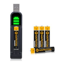 1.2V 450mAh Ni-Mh Battery AAAA Rechargeable Battery for Bluetooth Speaker Headset Laser Pen Touch Pen + LED Charger