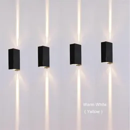 Wall Lamp 4PCS/ Lot 6W Outdoor LED Lamps Square Waterproof Sconce Up And Down Side Lighting
