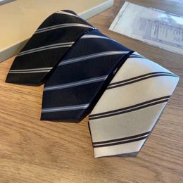Mens Necktie Silk Tie Neck Ties Luxurys Business Neckties Fashion letter Neckwears Stripes Gentleman's Tie With BOX 282D