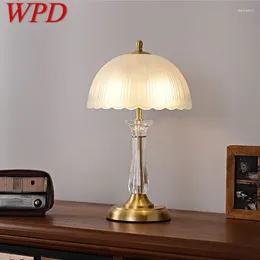 Table Lamps WPD Modern Brass Lamp LED Creative Luxury Fashion Crystal Copper Desk Light For Home Living Room Bedroom Decor