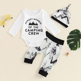 Clothing Sets CitgeeAutumn Infant Baby Boys Outfit Long Sleeve Letter Print Romper Pattern Pants Hat Spring Clothes