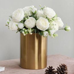 Decorative Flowers 1Pc 5-Head Artificial Cloth Rose Home Party Bridal Wedding Table Decoration