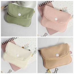 Purse Portable coin wallet new solid Colour mini cash wallet lightweight cotton headphone bag womens key bag travel card holder Y240524