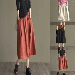 Casual Dresses Women's Solid Colour Literary And Artistic Loose Fit Dress Summer Halter Long For Women
