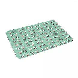 Carpets Terrier Dog Pattern 24" X 16" Non Slip Absorbent Memory Foam Bath Mat For Home Decor/Kitchen/Entry/Indoor/Outdoor/Living Room