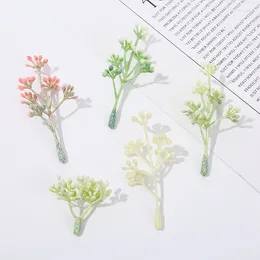 Decorative Flowers 10PCS Wedding Home Decor Green Artificial Ferns Leaf Mini Micro Landscape DIY Bonsai Simulated Fern Leaves