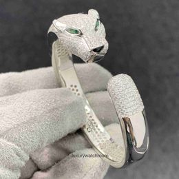 Cartre High End Jewellery bracelets for womens Silver Plated Gold Bracelet Carbon Diamond Wood Jaguar Diamond Cheetah Bracelet Original 1:1 With real logo and box